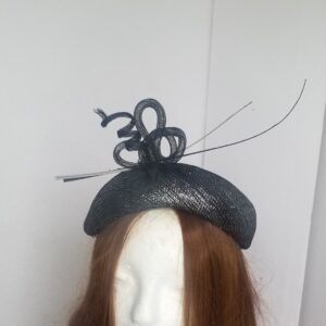 black and silver band headpiece
