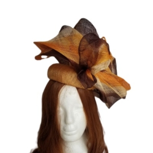 brown freeform hat