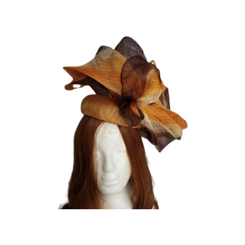 brown freeform hat