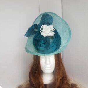 Large aqua hat