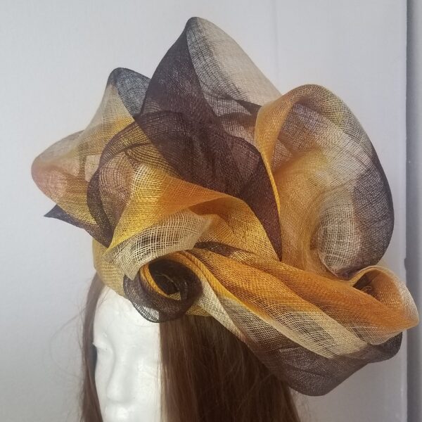 brown tones freeform hat side view