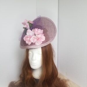 large lilac floral hat