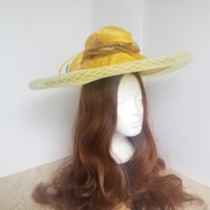 large yellow ascot hat