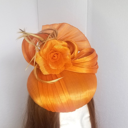 orange silk hat