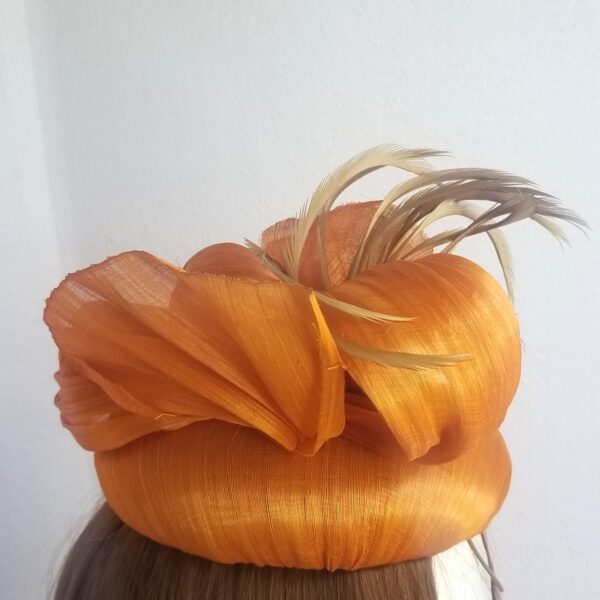 orange silk hat reverse side