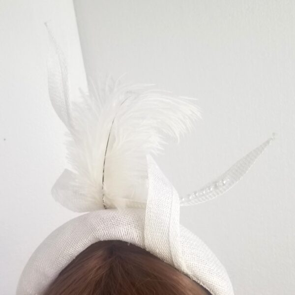 white headband feather reverse side