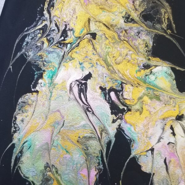 Black Background Acrylic Pour Picture 1 - Image 4