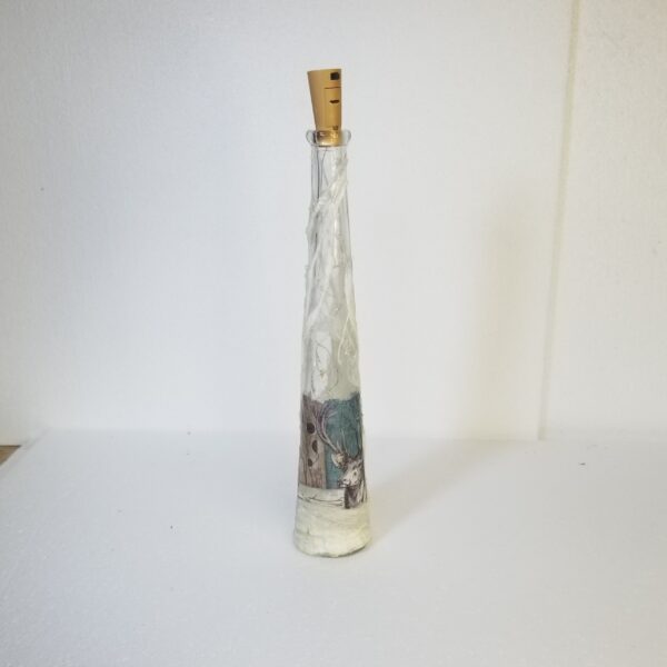 decorated bottle with lights