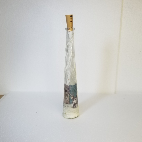 decorated bottle with lights