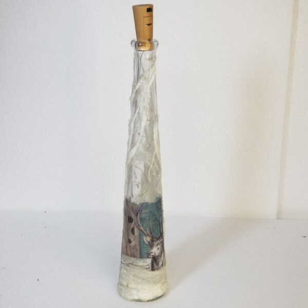 decorated bottle with light closer