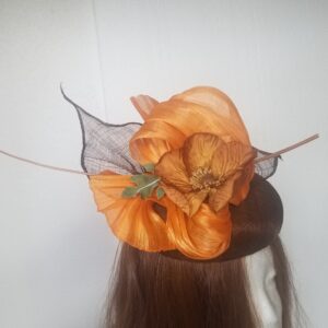 brown and orange hat