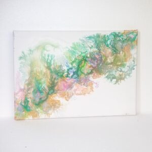 coral effect acrylic pour