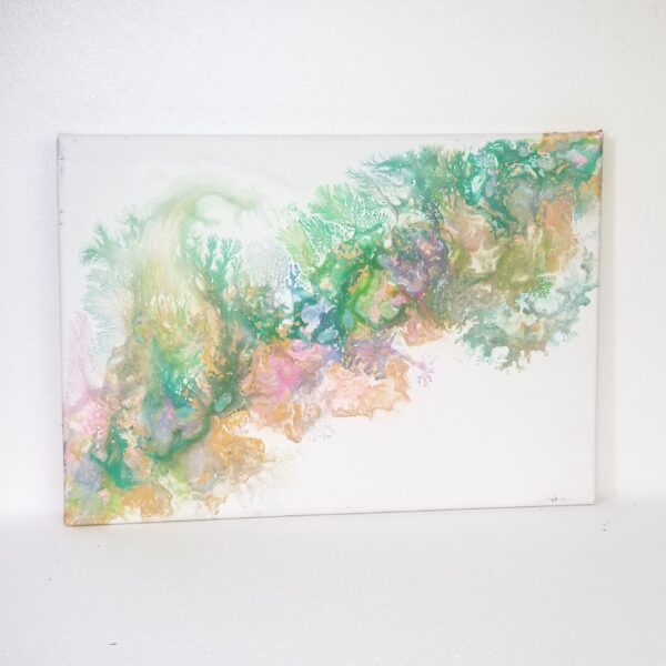 coral effect acrylic pour