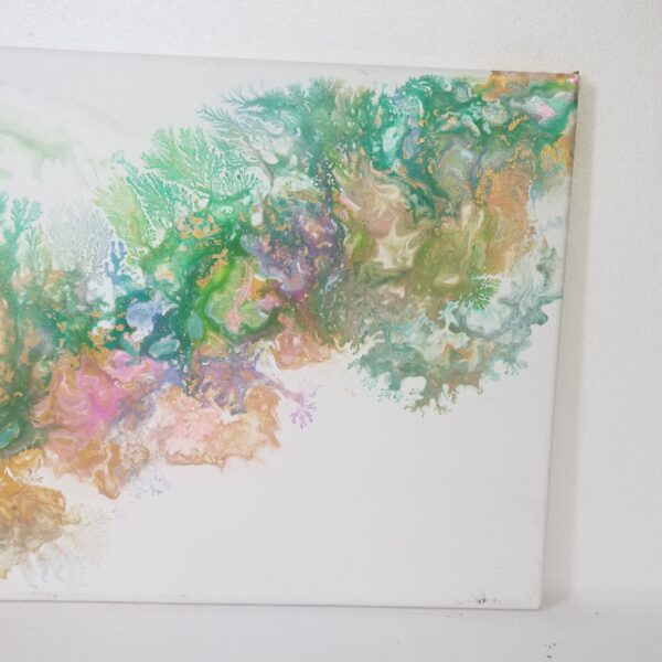 coral effect acrylic pour picture right