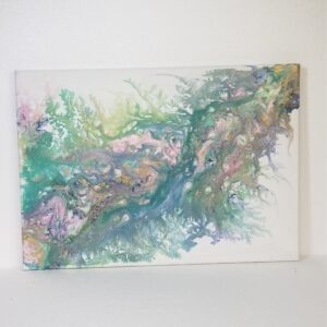 coral effect acrylic pour 2