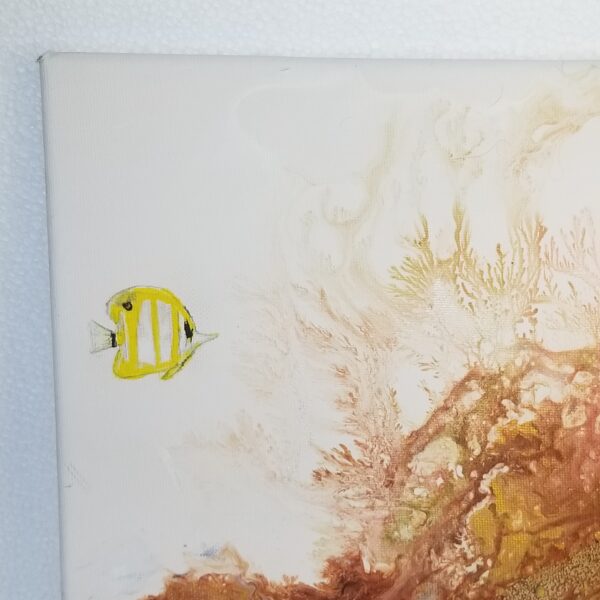 fish and coral mixed media top left