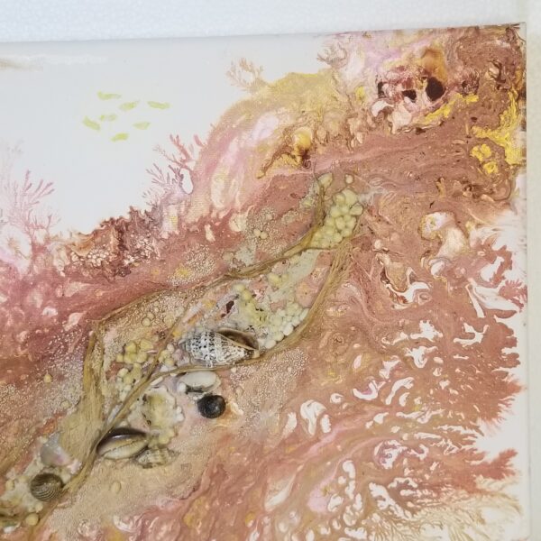 fish and coral mixed media top right
