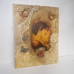 vintage lady mixed media