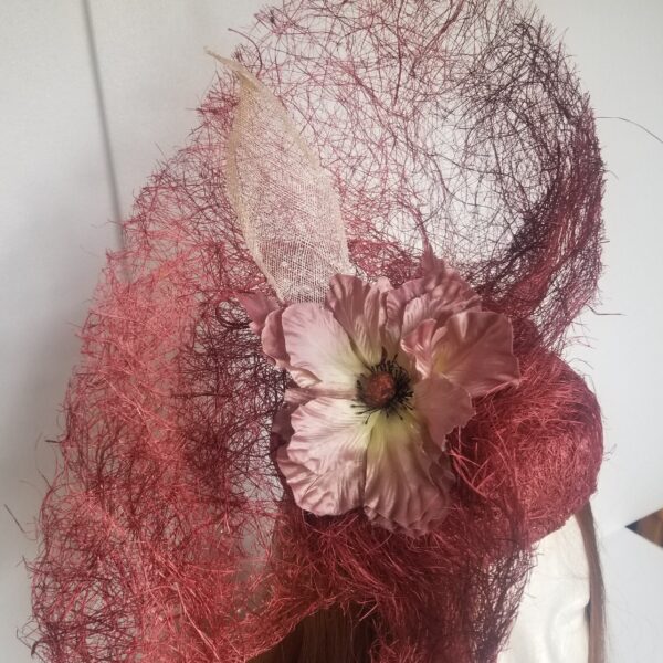 aubergine tangletuft hat close up