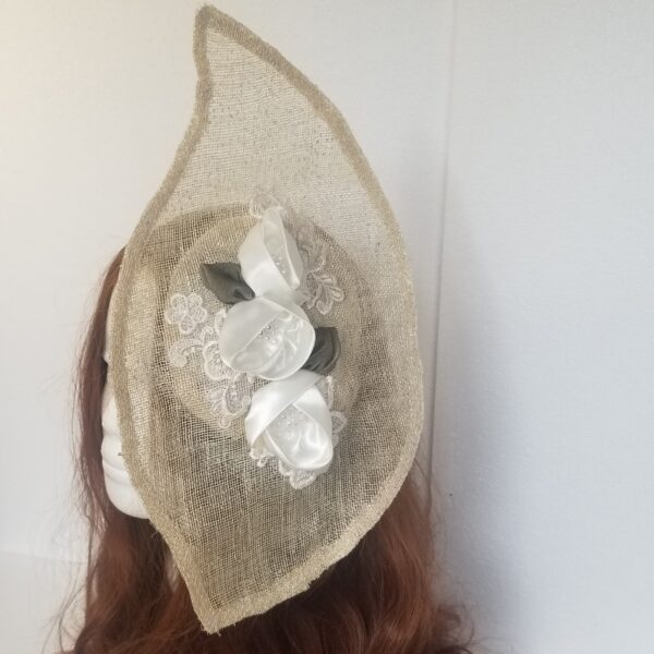 leaf lurex fascinator 2