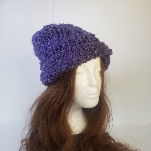 Mauve slouchy beanie