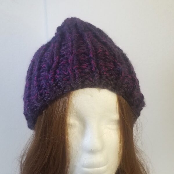 mauve beanie 4 close up