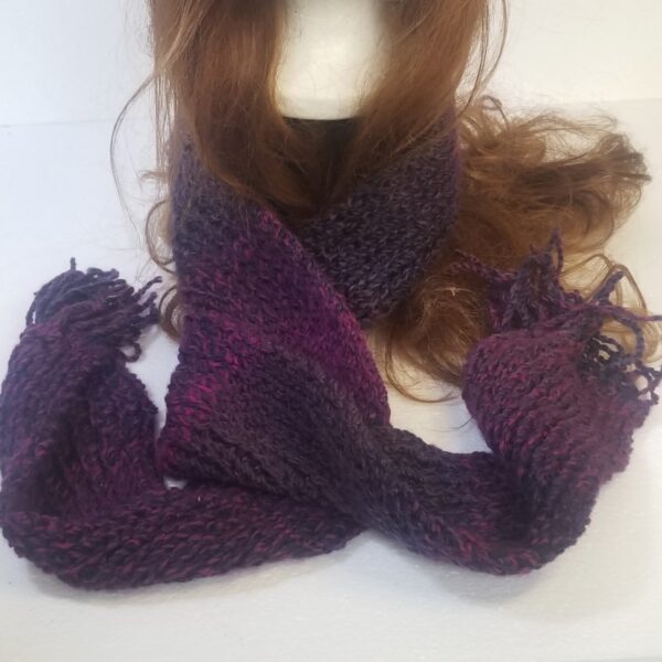 mauve beanie and scarf set scarf
