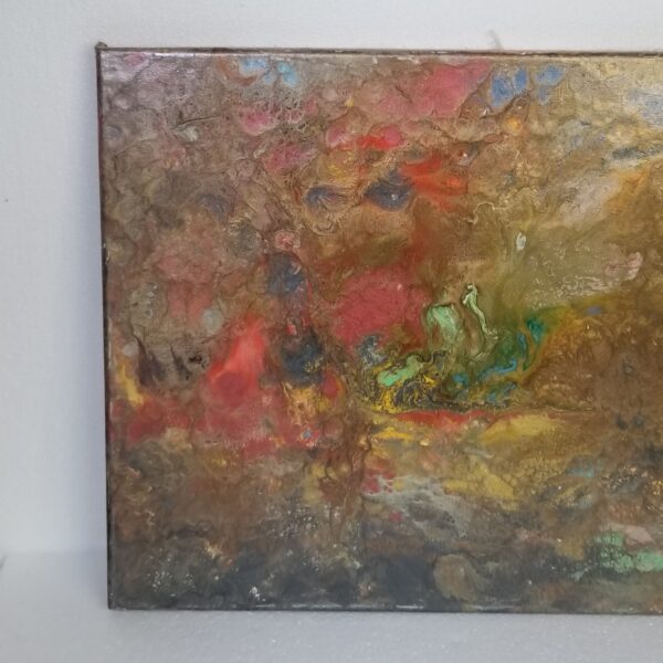 metallic acrylic pour close up