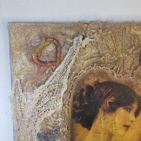 mixed media lady top left