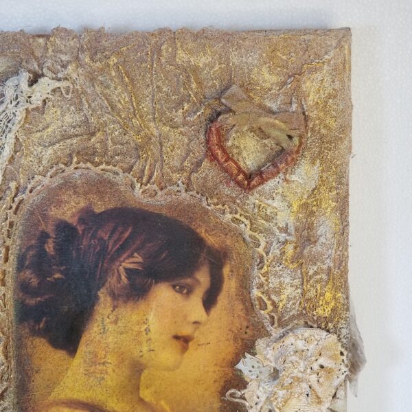 mixed media lady top right