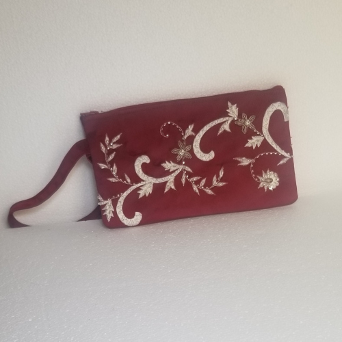 red satin clutch bag 4
