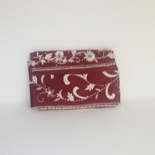 small red satin pouch