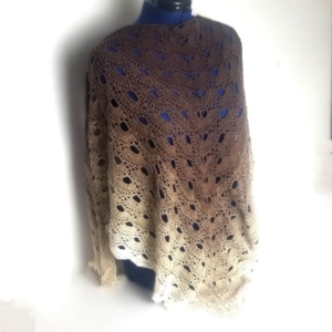 brown to cream shawl