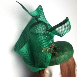 dark green button hat