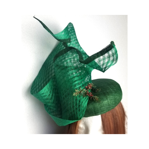 dark green button hat