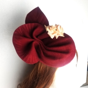 aubergine small felt hat