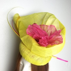 Yellow and Pink large hat