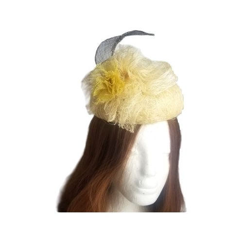 cream tangletuft button hat