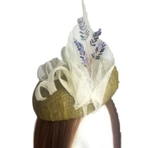gold button hat beige trim 1