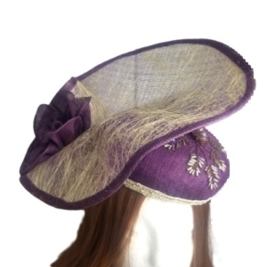 mauve and beige double hat 2