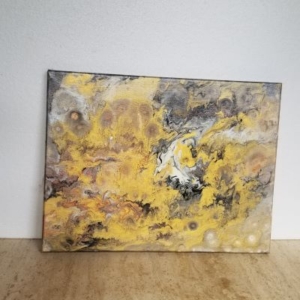 gold metallic acrylic pour 4