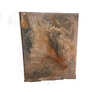 bronze acrylic pour canvas