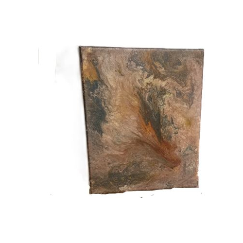 bronze acrylic pour canvas