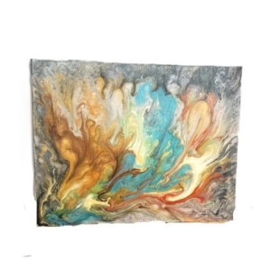 corals acrylic pour