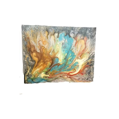 corals acrylic pour