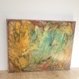 corals 2 acrylic pour