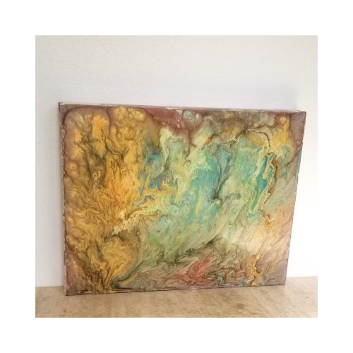 corals 2 acrylic pour