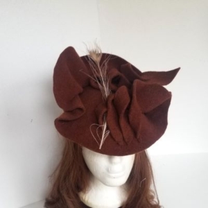 Brown felt hatinator
