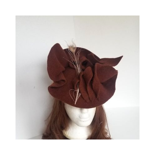 Brown felt hatinator