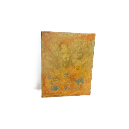 gold metallic acrylic pour canvas 2